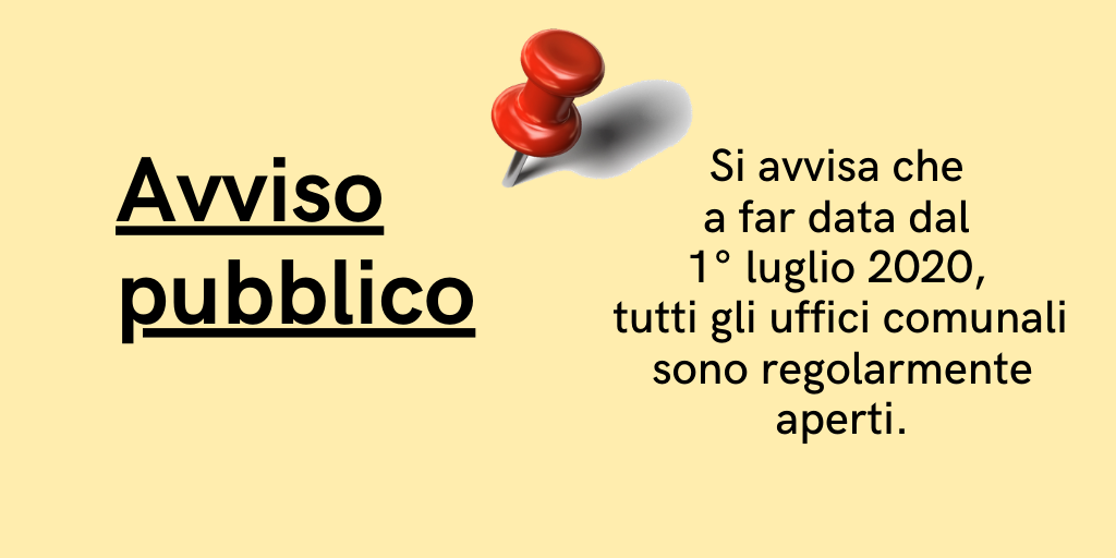Immagine Avviso apertura uffici comunali
