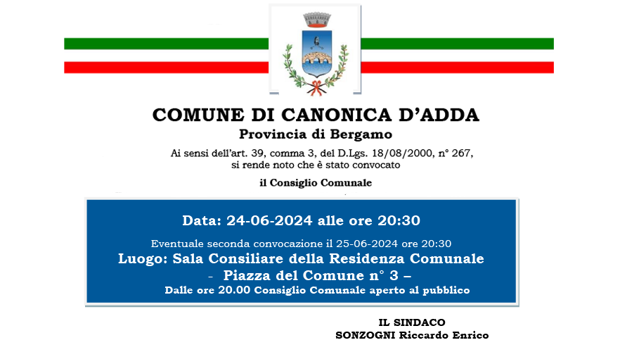 Immagine Consiglio Comunale del 24 Giugno 2024