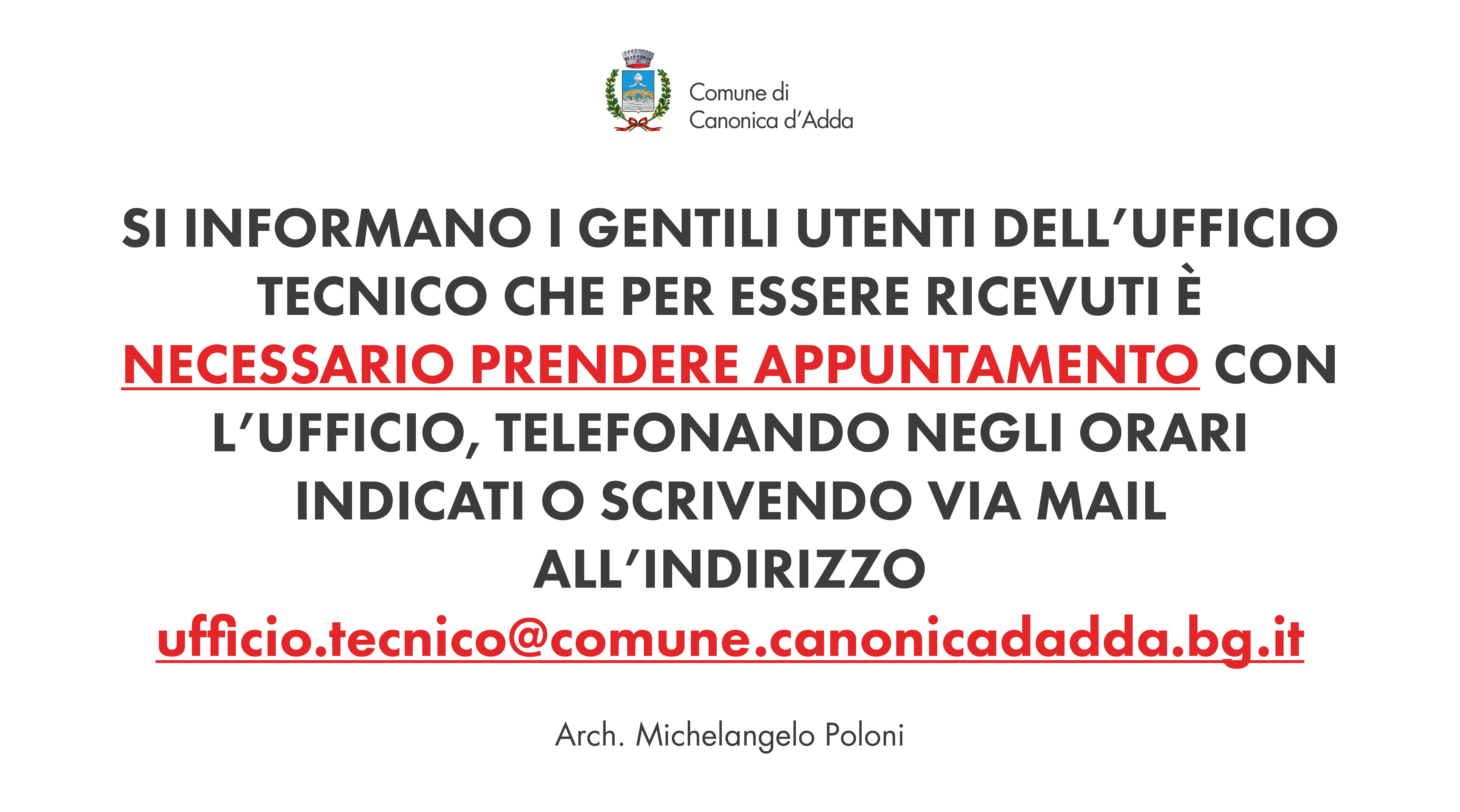 Immagine Ricezione utenti Ufficio Tecnico