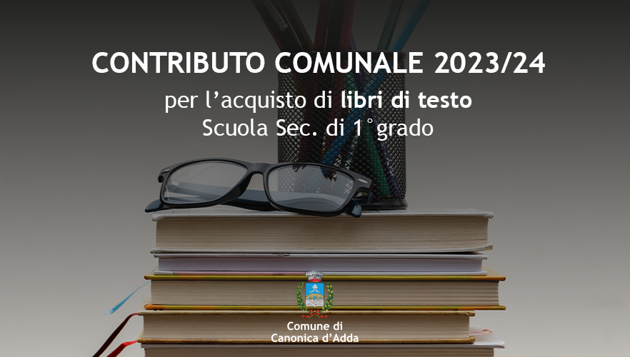 Immagine CONTRIBUTO COMUNALE PER ACQUISTO LIBRI DI TESTO SCUOLA SEC. DI 1° GRADO 2023/2024