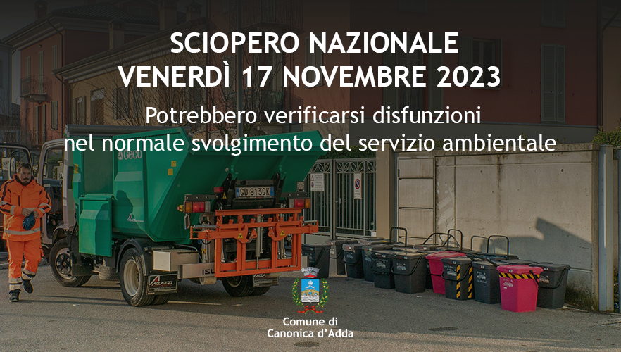 Immagine Sciopero Nazionale - Possibili disfunzioni nel servizio di igiene ambientale