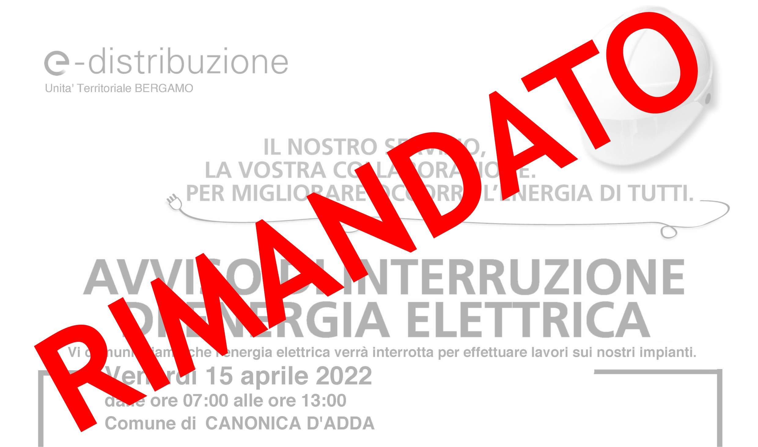 Immagine AVVISO DI INTERRUZIONE DI ENERGIA ELETTRICA