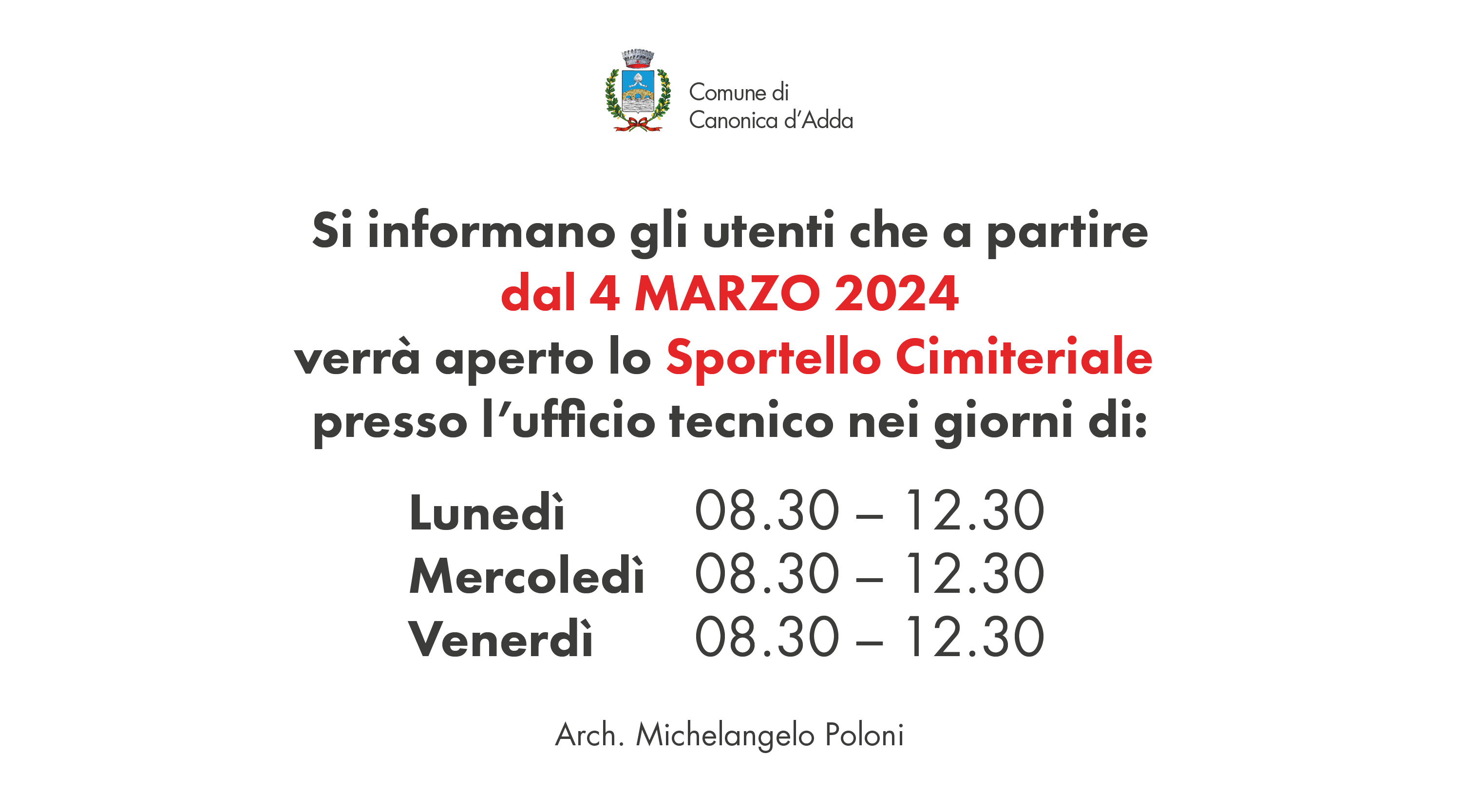 Immagine Apertura sportello cimiteriale