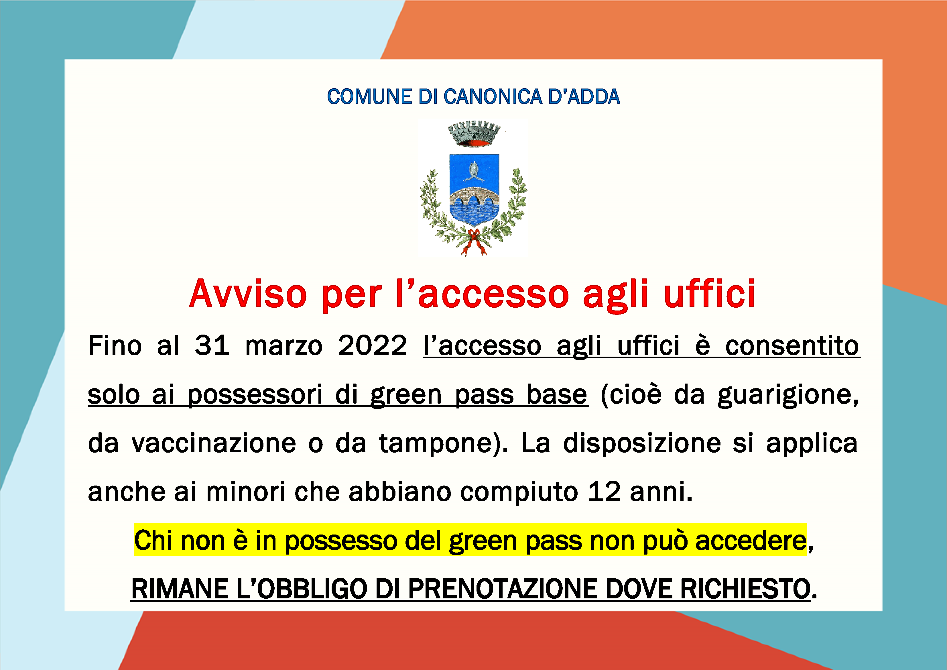 Immagine ACCESSO AGLI UFFICI