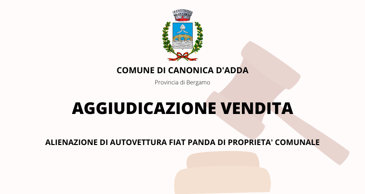 Immagine ALIENAZIONE DI AUTOVETTURA FIAT PANDA DI PROPRIETÀ COMUNALE – AGGIUDICAZIONE VENDITA