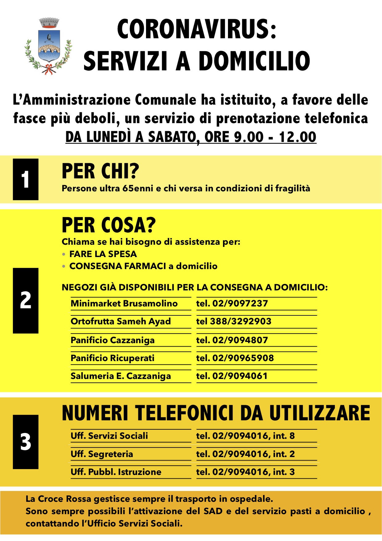 Immagine CORONAVIRUS: SERVIZIO DI PRENOTAZIONE TELEFONICA