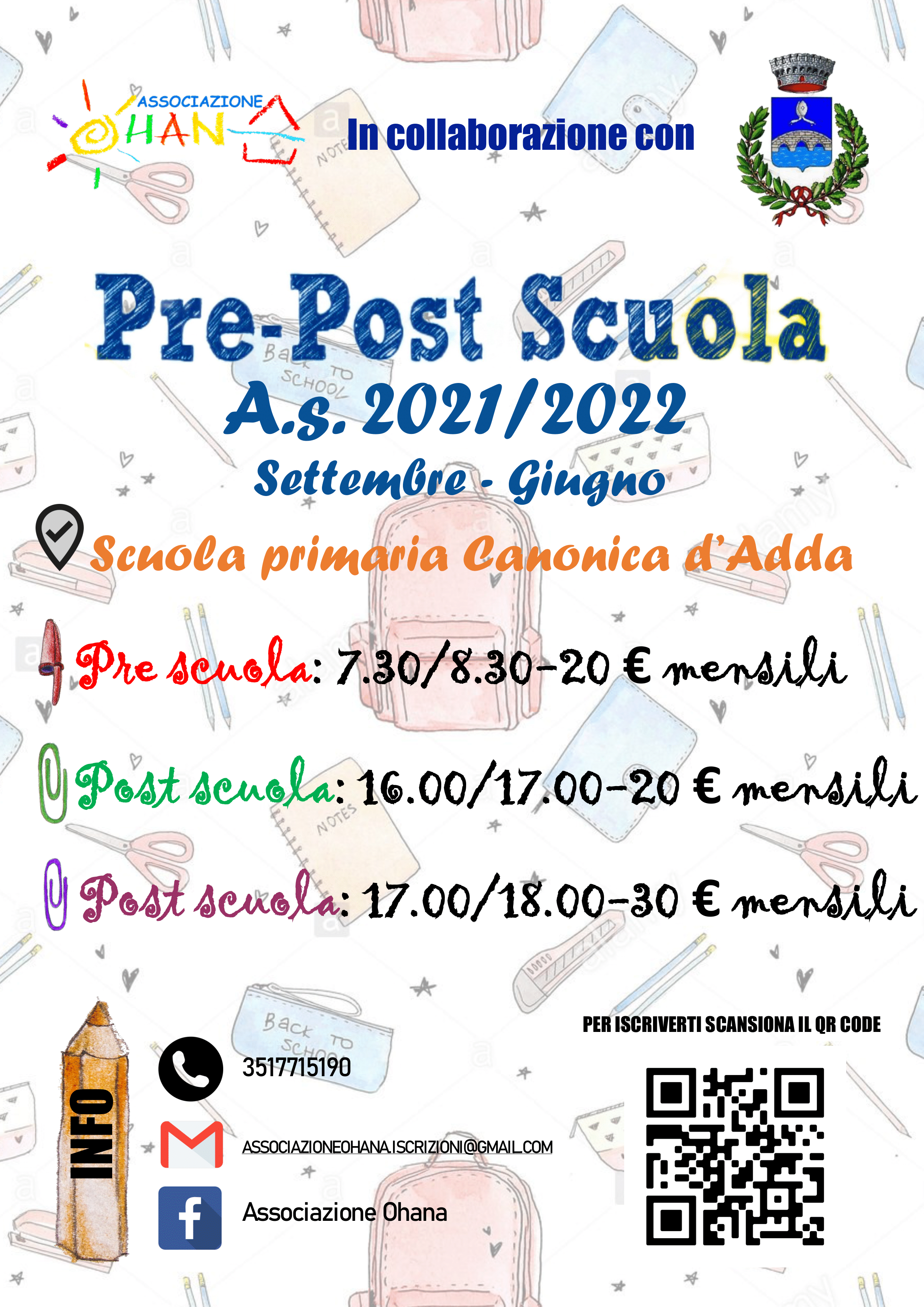 Immagine ISCRIZIONI PRE E POST SCUOLA A.S. 2021/2022