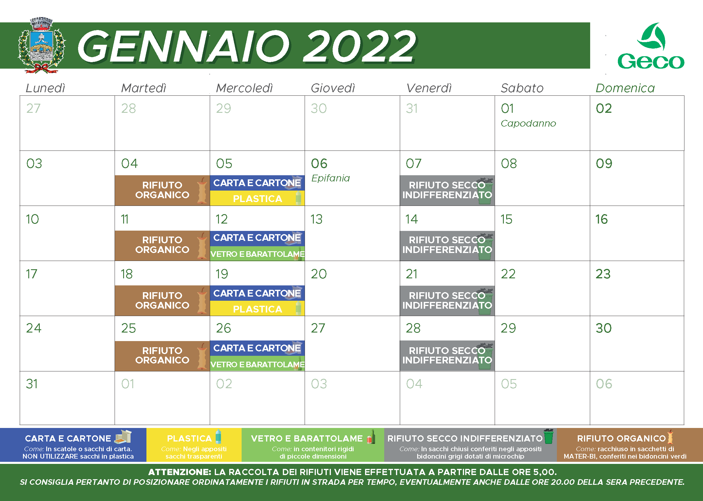 Immagine Raccolta Differenziata - Gennaio